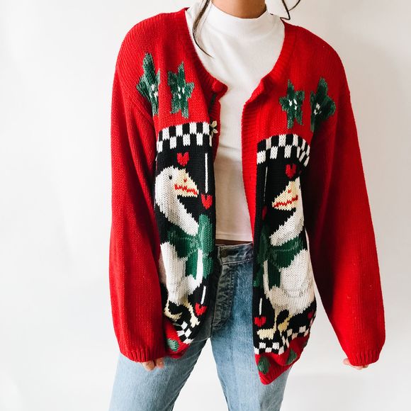 Vintage Sweaters - Vintage Knit Novelty Christmas Sweater